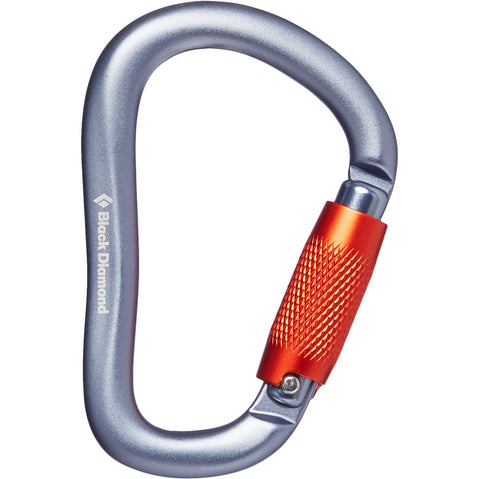 Black Diamond RockLock Twistlock Carabiner in Gray front