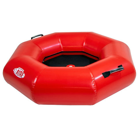 AIRE Bubbabomb Inflatable River Tube in Red angle