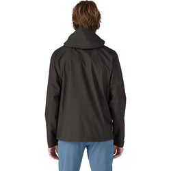 Patagonia Men's Boulder Fork Rain Jacket model in black back
