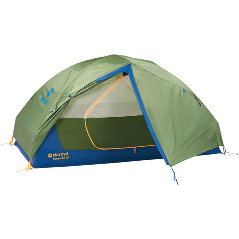 Marmot Tungsten 2 Person Backpacking Tent in Foliage/Dark Azure with vestibule