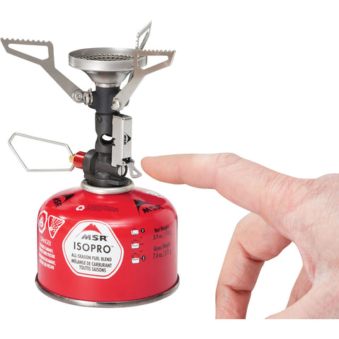 MSR PocketRocket Deluxe Stove Kit finger