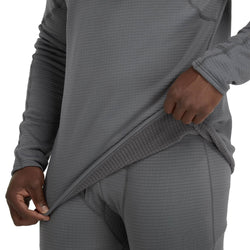 NRS Men's Lightweight Long Sleeve Shirt in Smoke model inside