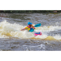 Aqua-Bound Aerial Major Fiberglass Straight Shaft 1-Piece Kayak Paddle in Blue lifestyle