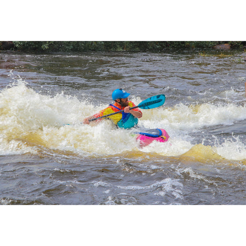 Aqua-Bound Aerial Major Fiberglass Straight Shaft 1-Piece Kayak Paddle in Blue lifestyle