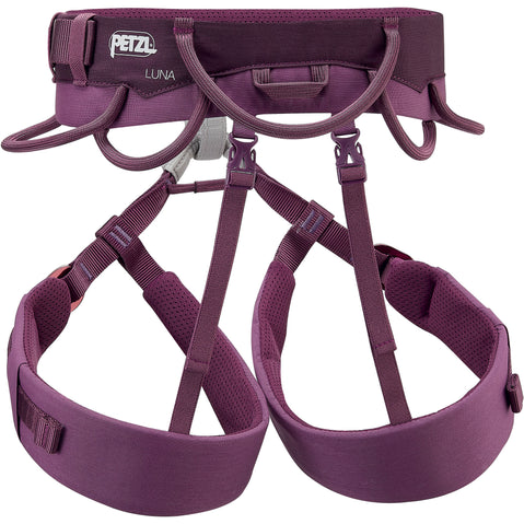Petzl Women's Luna Rock Climbing Harness in Violet back