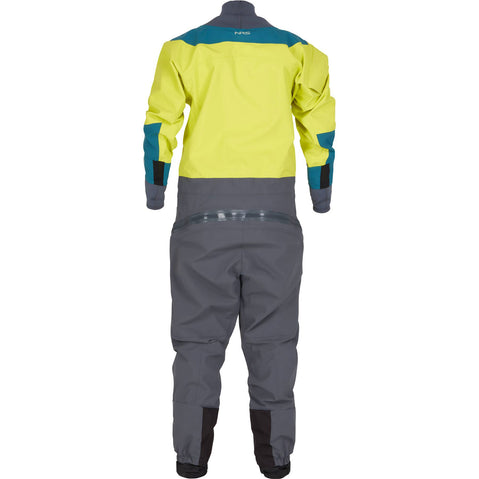 NRS Women's Nomad GORE-TEX Pro Semi-Dry Suit in Chartreuse back