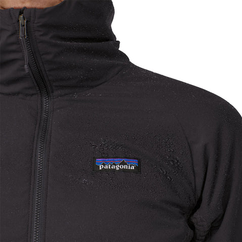 Patagonia Women's Nano-Air Light Hybrid Hoody in Black model logo