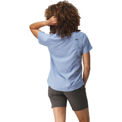 NRS Women's Gear Short Sleeve Shirt in Fog model back