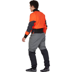 NRS Men's Stratos Semi-Dry Paddling Jacket in flare model back