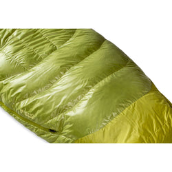 Nemo Equipment Women's Disco 15-Degree Endless Promise Down Sleeping Bag in Birch Bud baffels detail