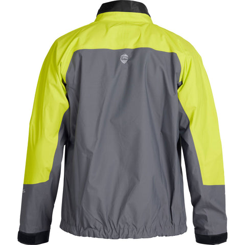 NRS Men's Endurance Paddling Jacket in Chartreuse/Gray back