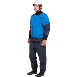 NRS Men's Nomad GORE-TEX Pro Semi-Dry Suit in Blue model front