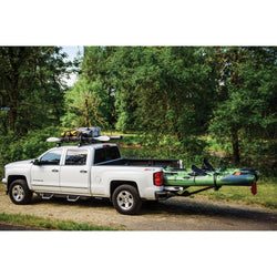 Yakima LongArm Receiver Mount Crossbar fully loaded truck