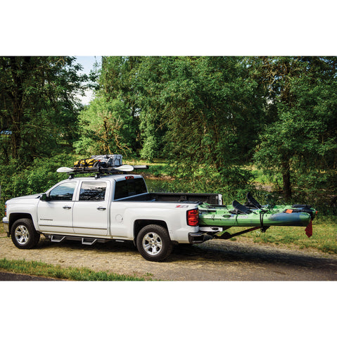 Yakima LongArm Receiver Mount Crossbar fully loaded truck