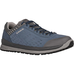 Lowa Men's Malta GTX Lo Hiking Shoes in Blue/Grey angle
