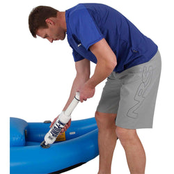K-Pump K-Mini boater pumping up an inflatable kayak