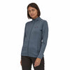 Patagonia Women's R1 Daily Jacket in Plume Grey/Light Plume Grey X-Dye model view angle