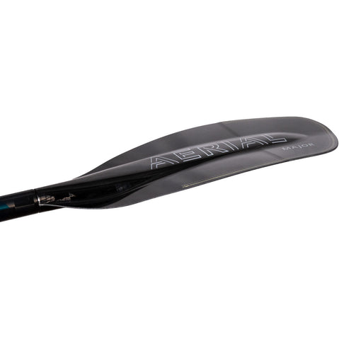 Aqua-Bound Aerial Major Carbon Versa-Lok Straight Shaft 2-Piece Kayak Paddle blade angle