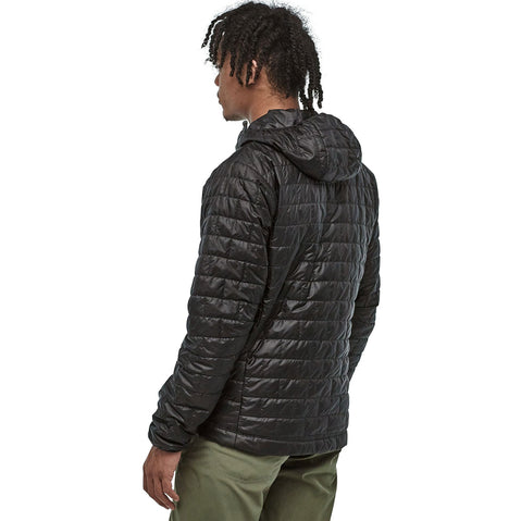 Patagonia Men's Nano Puff Hoody Black model back