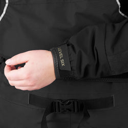 Level Six Emperor Black Out Dry Suit in Black wrist