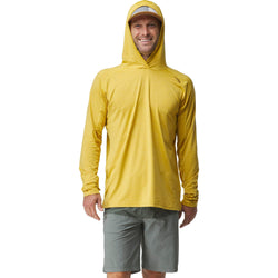 NRS Men's Silkweight Hoodie in Maize model front