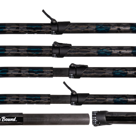 Aqua-Bound Aerial Major Carbon Versa-Lok Straight Shaft 4-Piece Kayak Paddle shaft graphic
