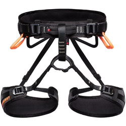 Mammut Ophir 4 Slide Rock Climbing Harness in Black/Safety Orange front
