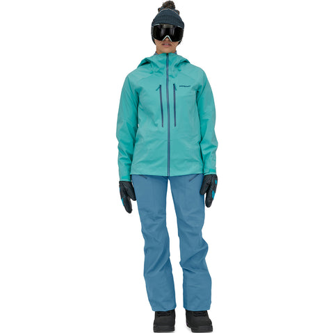 Patagonia Women's Stormstride Pants in Sound Blue model view front