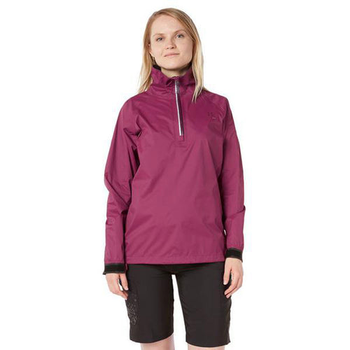 Level Six Women's Orillia Paddling Jacket in Beet Red model front view
