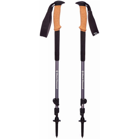 Black Diamond Trail Cork Trekking Poles in Granite pair