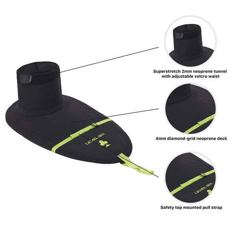 Level Six Club Bungee Whitewater Kayak Spray Skirt details