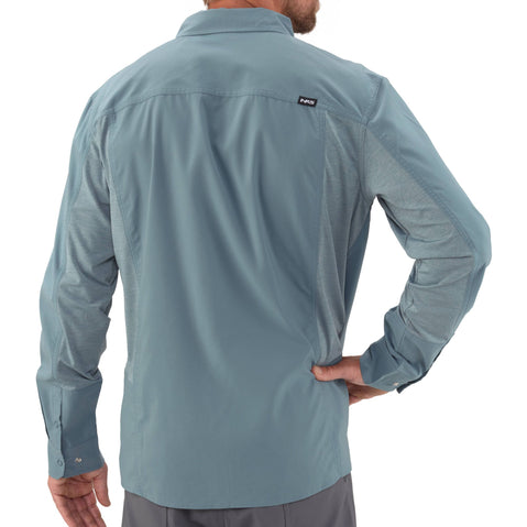NRS Men's Guide Long Sleeve Shirt Lead model back
