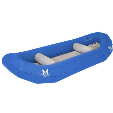 Maravia Diablo 14 Self-Bailing Raft in Royal Blue angle
