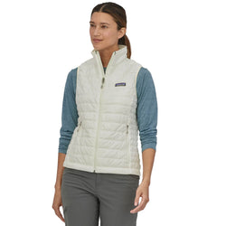 Patagonia Women's Nano Puff Vest Birch White model front