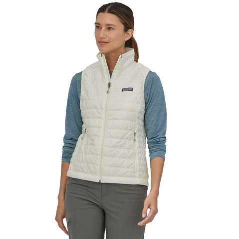 Patagonia Women's Nano Puff Vest Birch White model front