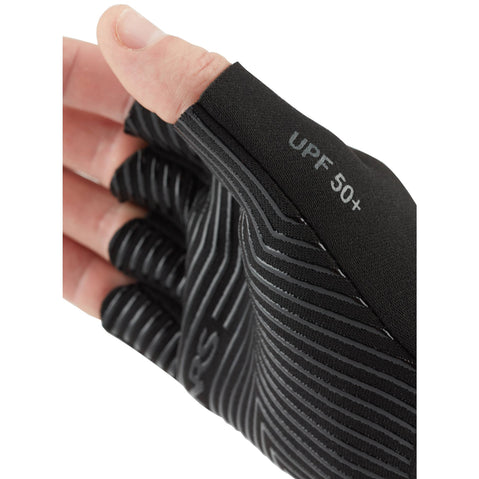 NRS Guide 1.5mm Neoprene Half-Finger Gloves in Black UPF detail