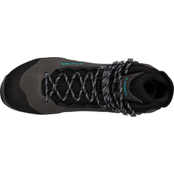 Lowa Women's Cadin II GTX Mid Mountaineering Boots in Anthracite/Aquamarine top
