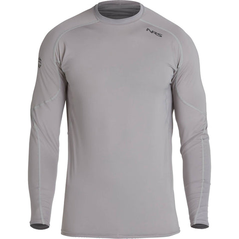 NRS Men's Rashguard Long Sleeve Shirt in Titanium front