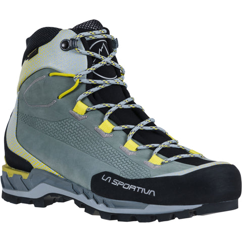 La Sportiva Women's Trango Tech Leather GORE-TEX Mountaineering Boots in Clay/Celery angle