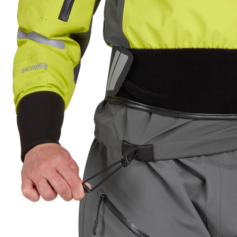 NRS Women's Orion Paddling Jacket in Lime model drawstring