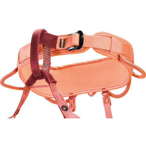 Petzl Women's Corax LT Climbing Harness in Coral Sand detail