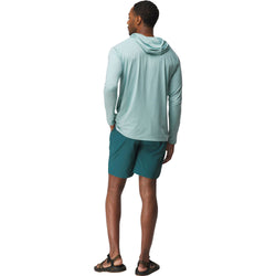 NRS Men's Eddyline Shorts in Spruce model crop front