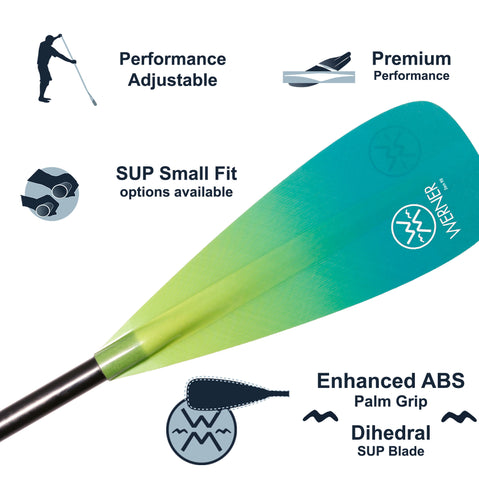 Werner Zen 95 Adjustable Fiberglass Stand-Up Paddle details