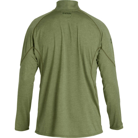 NRS Men's Silkweight Baja Sun Shirt in Olive back