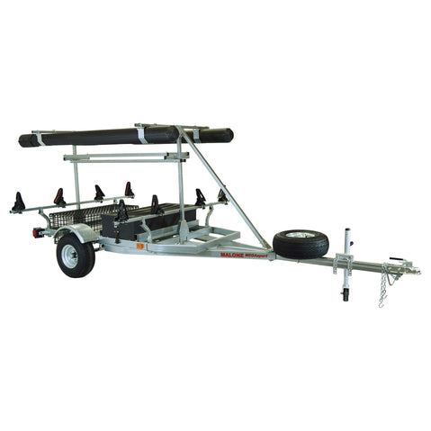 Malone MegaSport 2-Boat SaddleUp Pro Ultimate Angler Trailer Package angle
