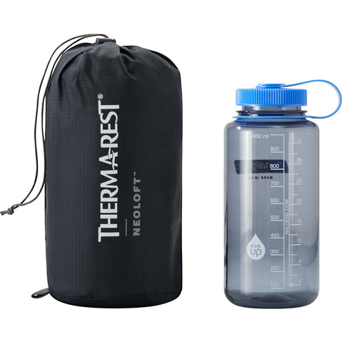 Therm-a-Rest NeoLoft Sleeping Pad size vs a water bottle