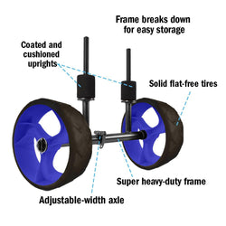 Seattle Sports Scupper Swift Sit-On-Top Kayak Cart in Black diagram