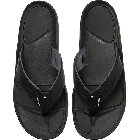 Astral Men's Filipe Sandals in Space Black top view