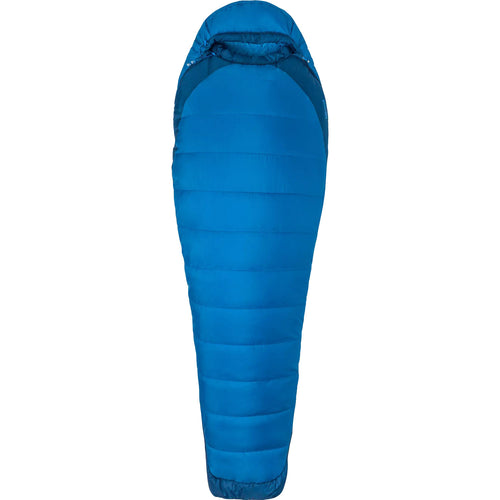 Marmot Trestles Elite Eco 20 Degree Synthetic Sleeping Bag in Estate Blue/Classic Blue closed