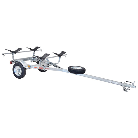 Malone MicroSport 2-Boat MegaWing Kayak Trailer Package angle